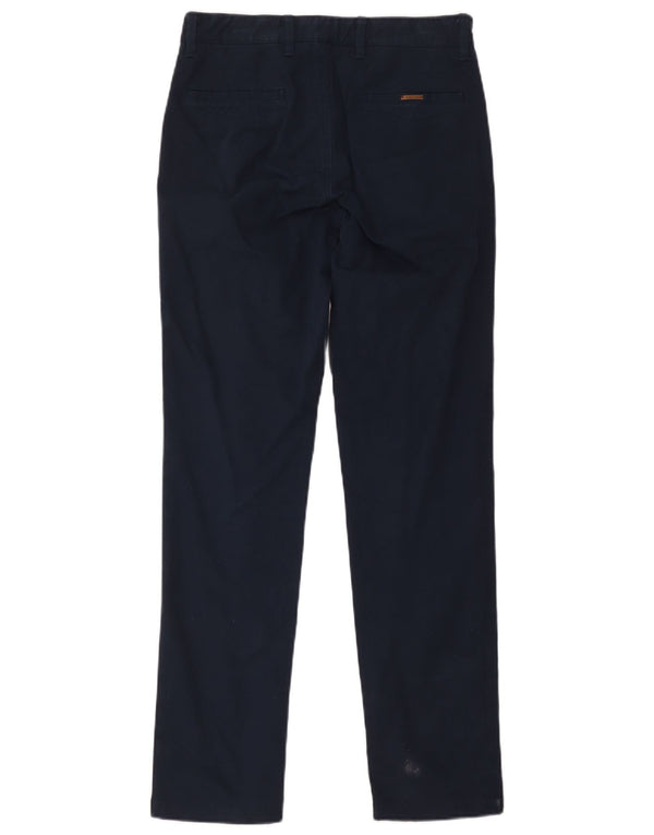 Massimo Dutti Ανδρικό παντελόνι Chino με καθημερινή εφαρμογή EU 38 Small W30 L31 Navy Blue