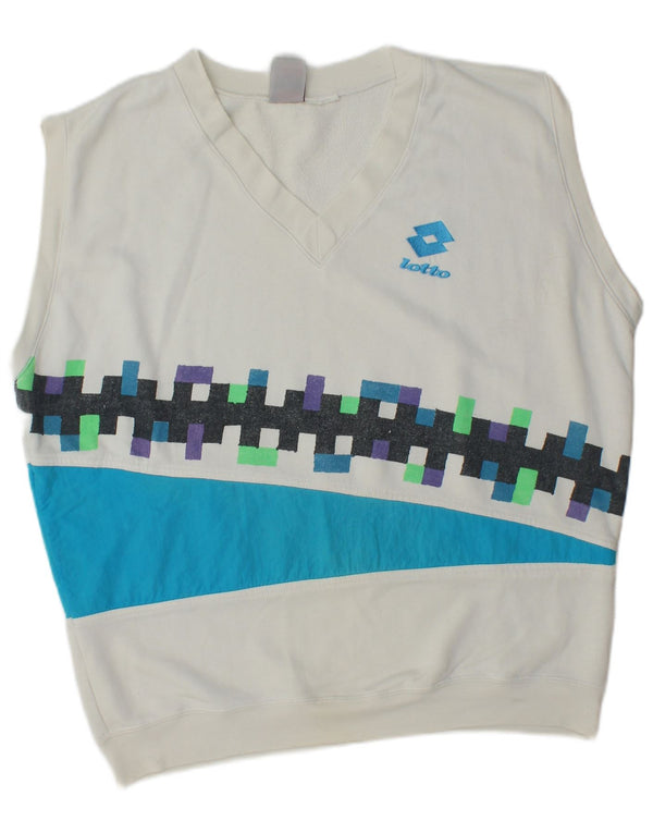 Ανδρικό αμάνικο φούτερ Lotto Jumper XL White Colourblock