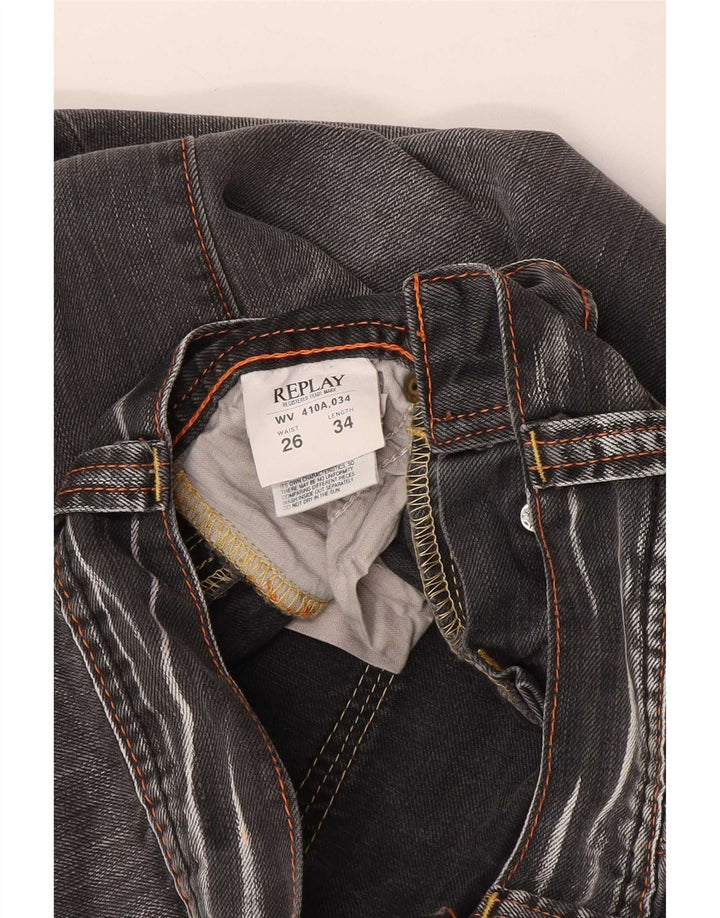 Replay Γυναικείο Bootcut Jeans W26 L27 Γκρι βαμβακερό
