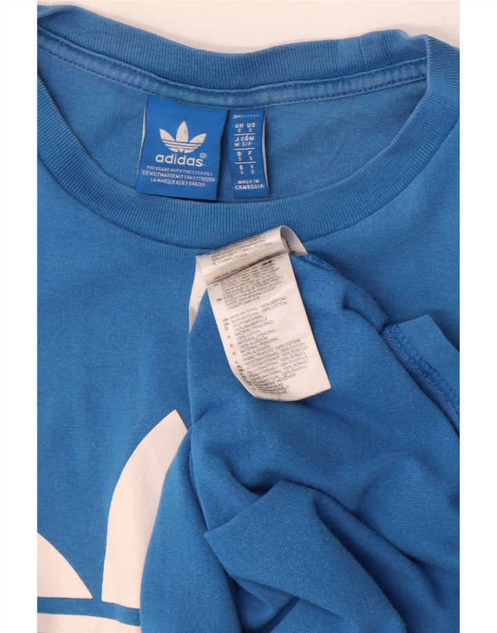 Ανδρικό γραφικό T-Shirt Adidas Top Small Blue βαμβακερό