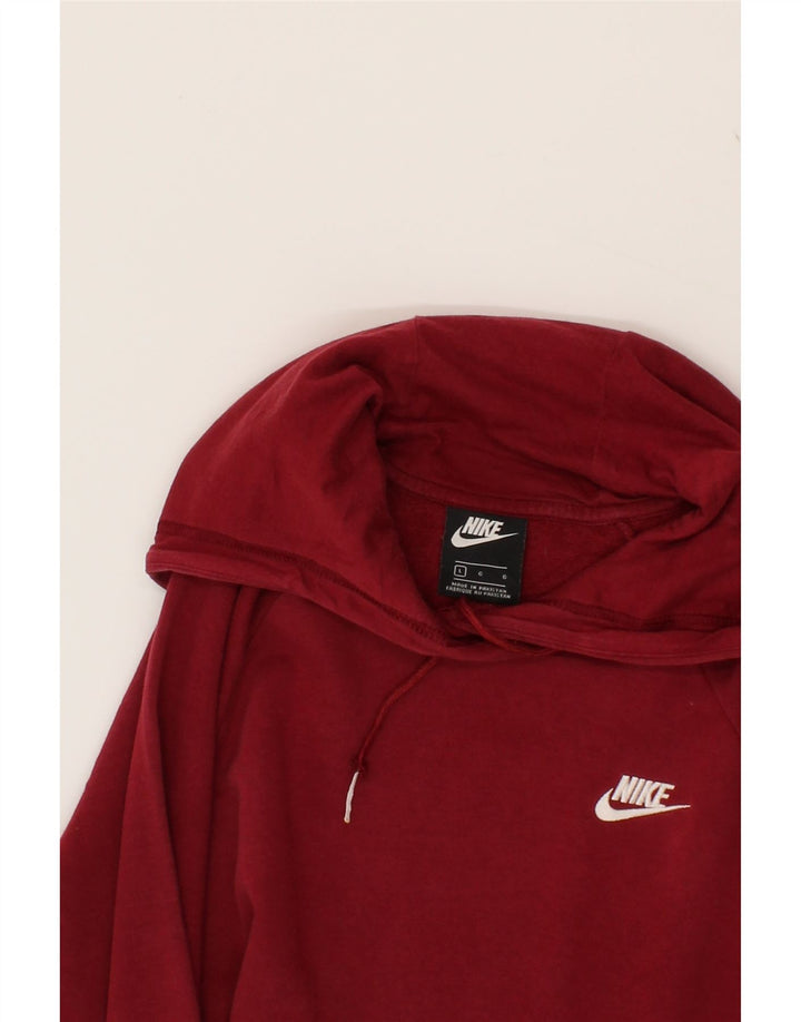 NIKE Mens Hoodie Jumper Large Red Cotton Vintage Nike and Second-Hand Nike from Messina Hembry 