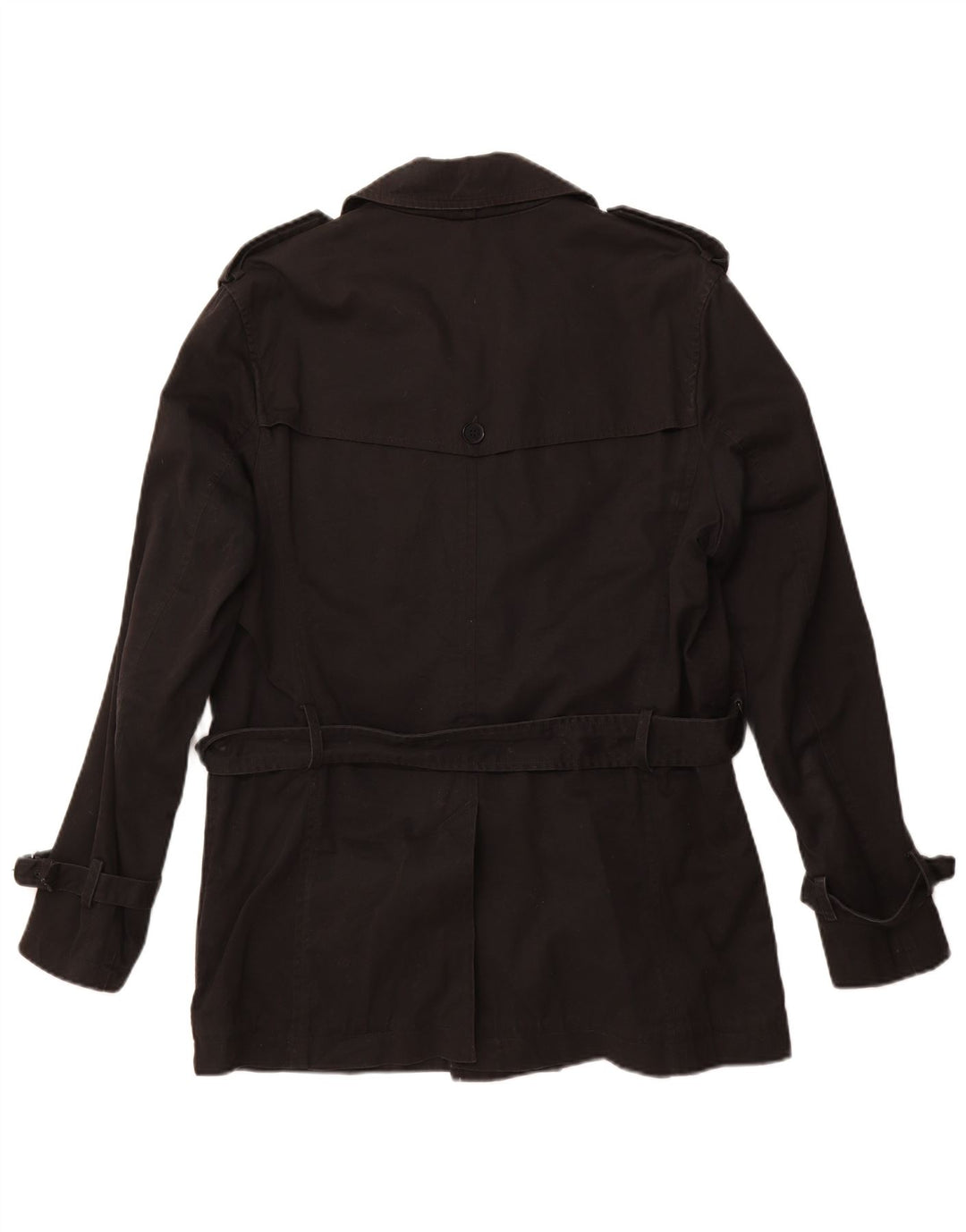 Moschino Ανδρικό παλτό μπιζελιού UK 42 XL Μαύρο βαμβακερό