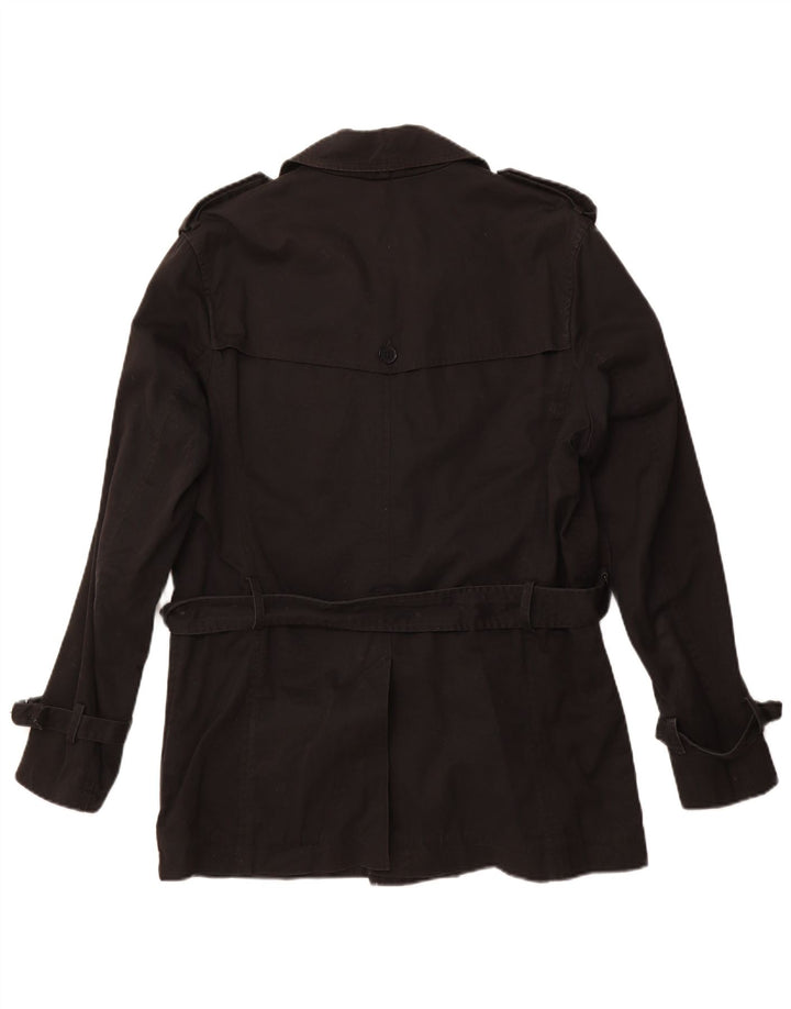 Moschino Ανδρικό παλτό μπιζελιού UK 42 XL Μαύρο βαμβακερό