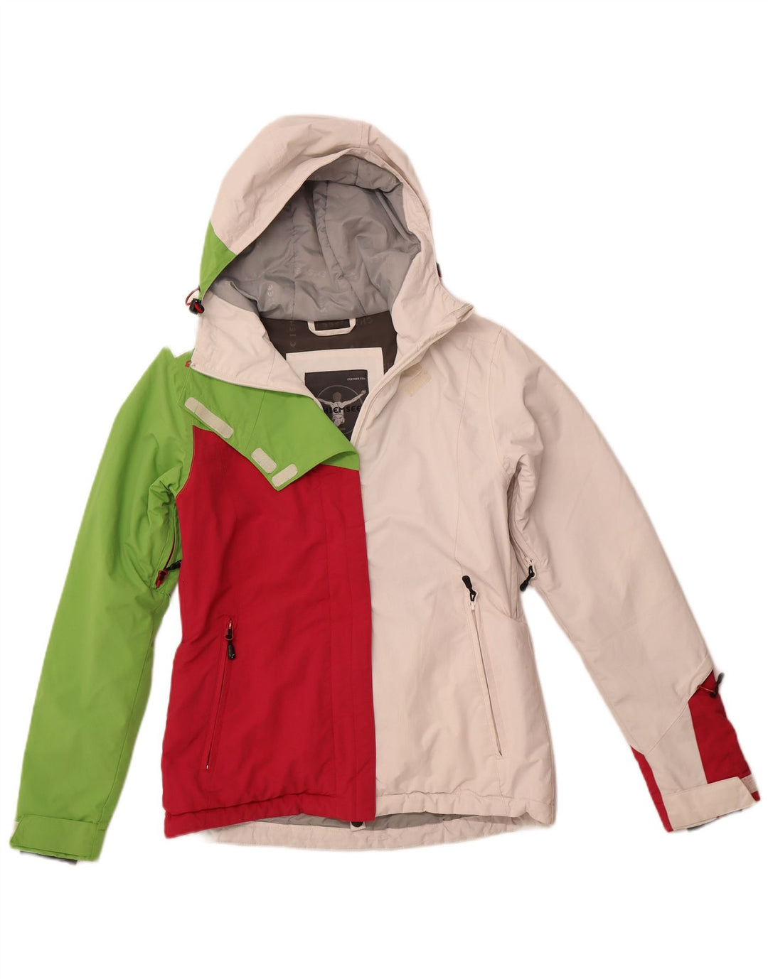 Γυναικείο μπουφάν CHIEMSEE με κουκούλα αντιανεμικό UK 6 XS White Colourblock