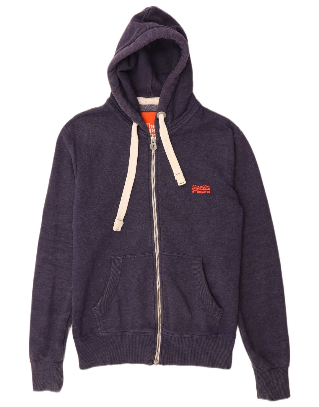 Ανδρικό πουλόβερ με κουκούλα με φερμουάρ Superdry Βαμβακερό μεσαίο ναυτικό