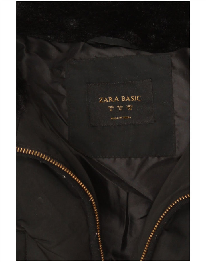 Zara Γυναικείο παλτό UK 12 Medium Black