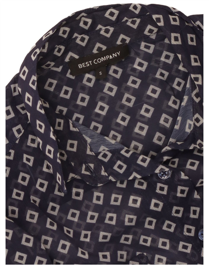 Best Company Γυναικεία Longline See Through Shirt Μπλούζα UK 10 Small Navy Blue