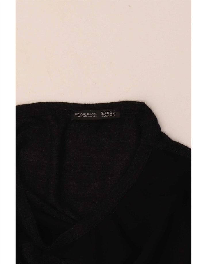 Zara Γυναικείο τοπ μακρυμάνικο UK 10 Small Grey Colourblock