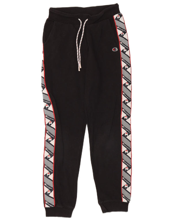 Γυναικεία αθλητική φόρμα CHAMPION Παντελόνι Joggers UK 10 Small Black Colourblock