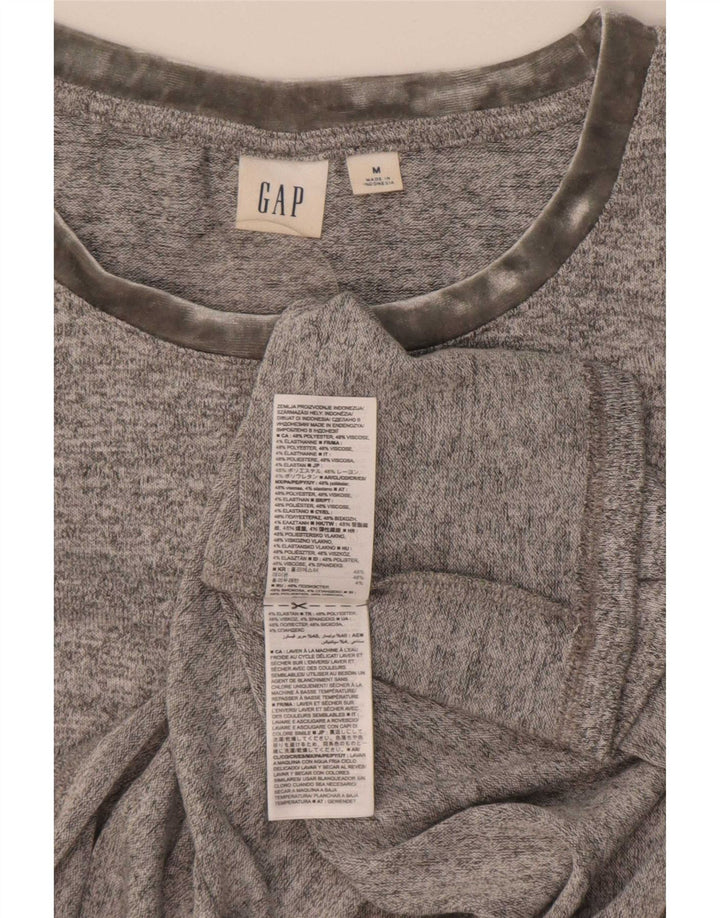 Gap Γυναικείο T-Shirt Top UK 14 Medium Grey Polyester