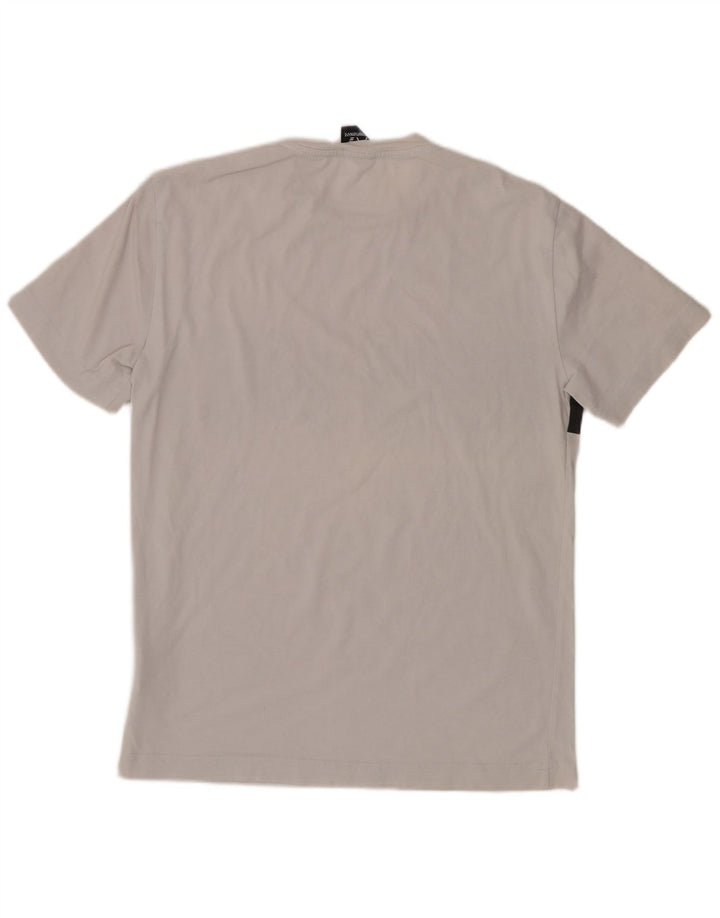 EMPORIO ARMANI Ανδρικό γραφικό μπλουζάκι T-shirt Small White Colorblock Βαμβακερό