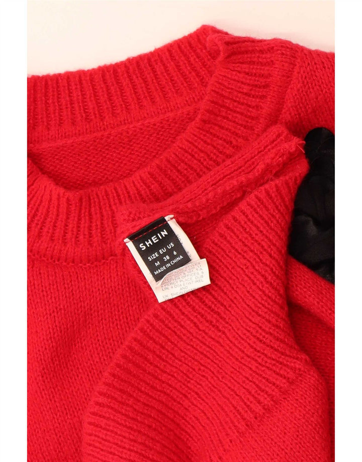 Shein Γυναικείο πουλόβερ UK 14 Medium Red Polyester