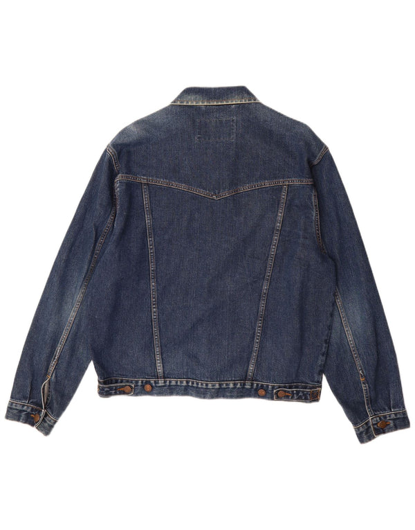 Ανδρικό τζιν μπουφάν Wrangler UK 40 Large Navy Blue Cotton
