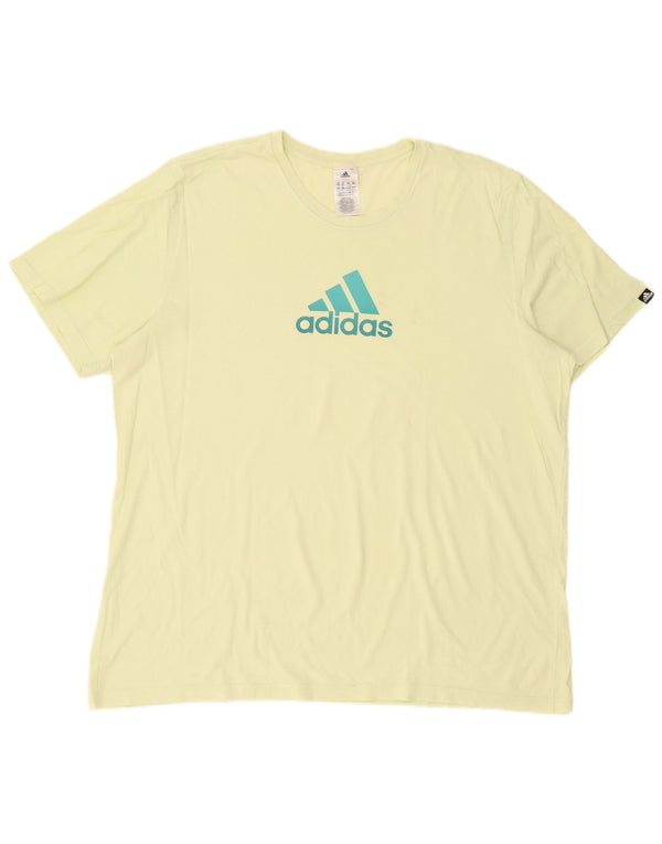Ανδρικό γραφικό T-Shirt Adidas Top 2XL Κίτρινο βαμβακερό