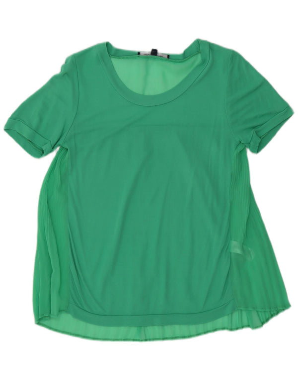 French Connection Womens Blouse Top UK 10 Small Green Viscose