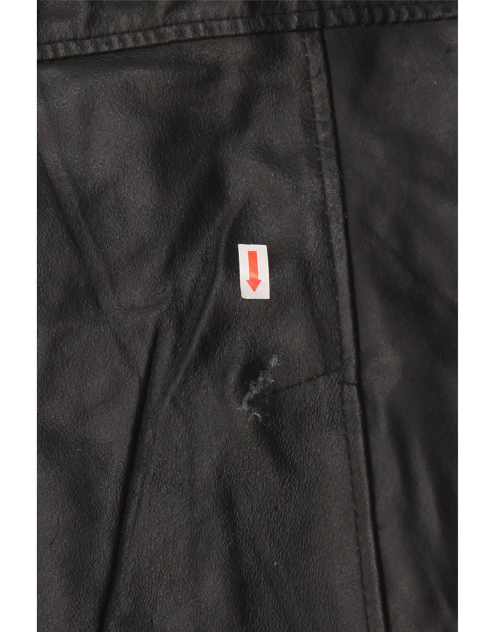 VINTAGE Mens Leather Coat UK 44 2XL Black Vintage Vintage and Second-Hand Vintage from Messina Hembry 
