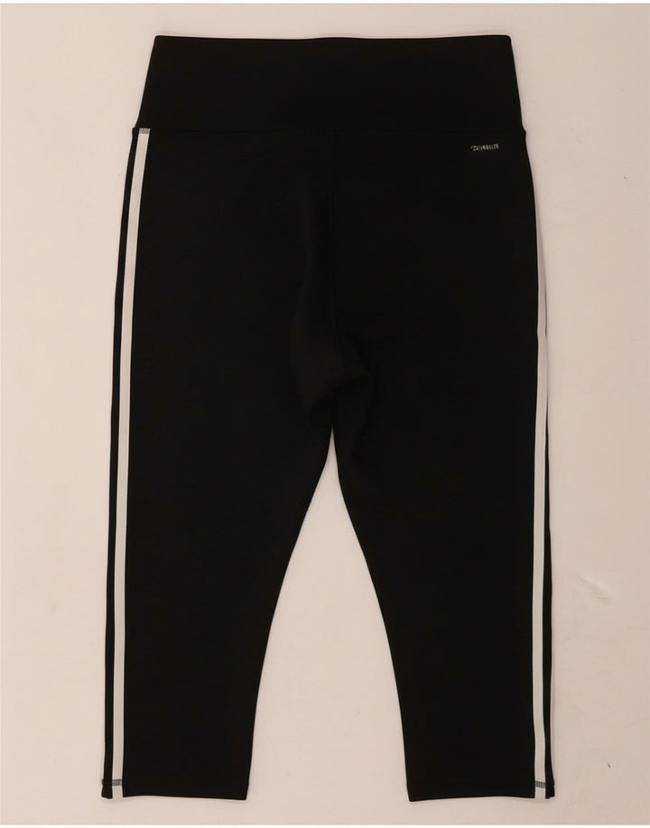 ADIDAS Womens Climalite Capri Leggings UK 16/18 Large  Black Polyester