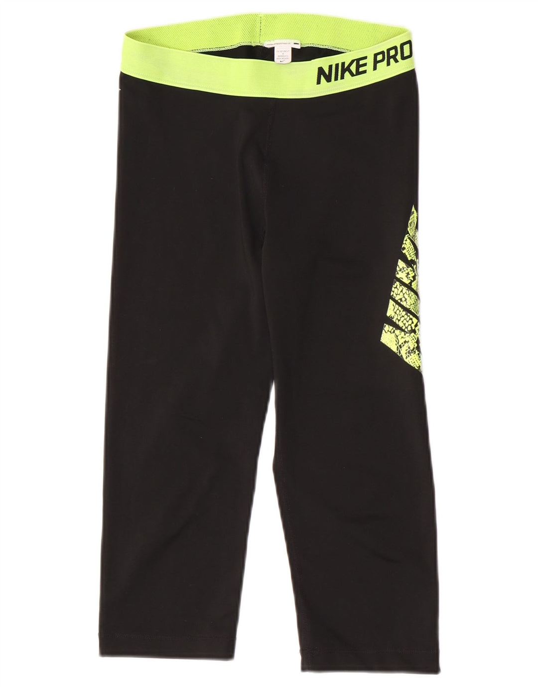 Γυναικεία γραφικά κολάν Capri Nike UK 12 Medium Black Colourblock