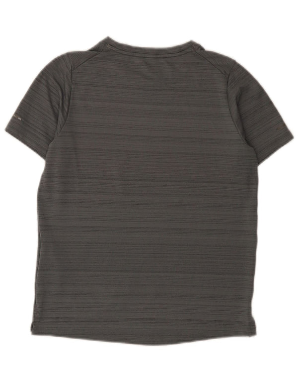 Μπλουζάκι Nike Boys Dri Fit Top 10-11 ετών με μεσαίο γκρι ριγέ πολυεστέρα