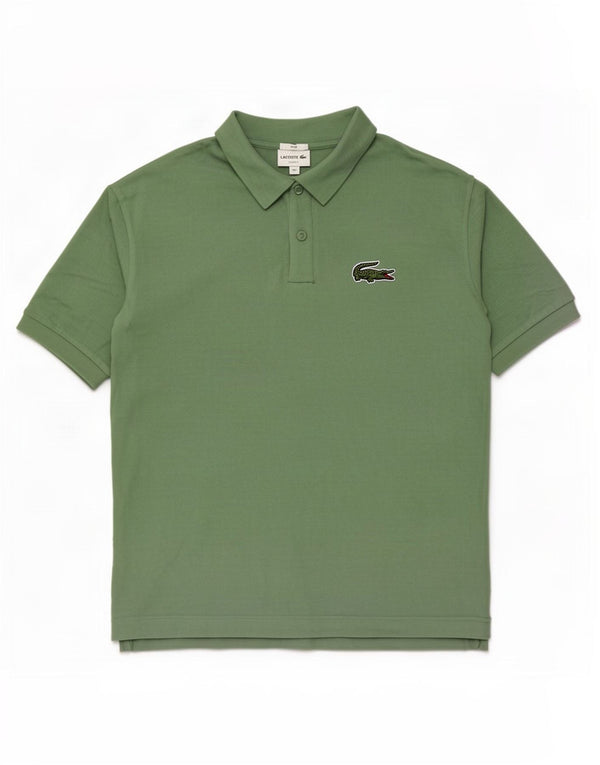 Lacoste Ανδρικό πουκάμισο Polo Loose Fit Μέγεθος 9 4XL Πράσινο βαμβακερό