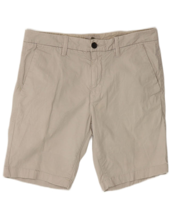 Timberland Mens Chino Shorts W33 Large Off White Cotton Classic