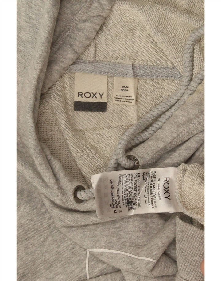 Γυναικείο Roxy Graphic Hoodie Jumper UK 10 Small Grey Cotton