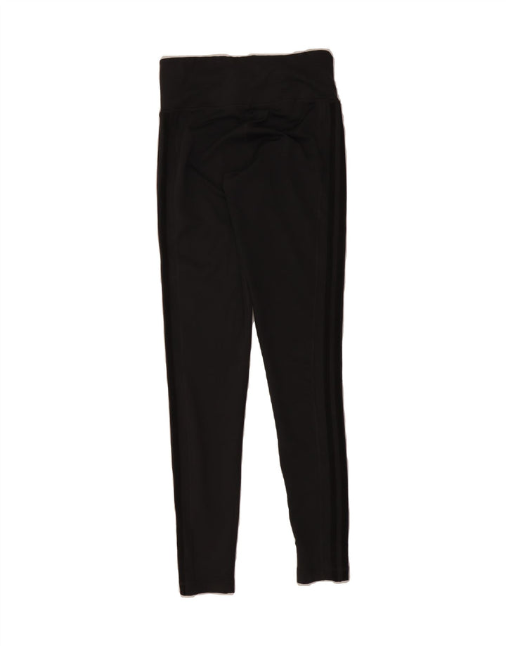 ADIDAS Womens Leggings UK 8/10 Small  Black Polyester Vintage Adidas and Second-Hand Adidas from Messina Hembry 