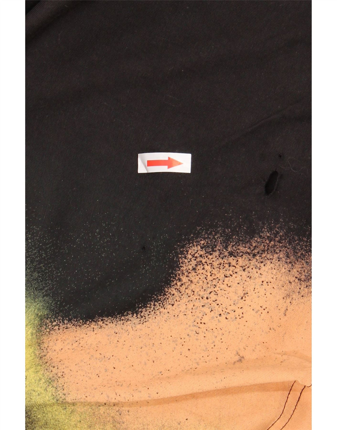 CALVIN KLEIN JEANS Ανδρικό T-Shirt Top Large Black Tie Dye Βαμβακερό