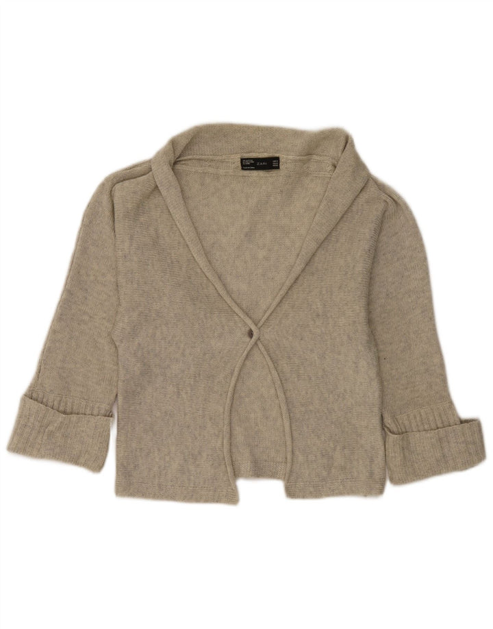 Zara Γυναικείο Bolero Jumper UK 12 Medium Grey Flecked