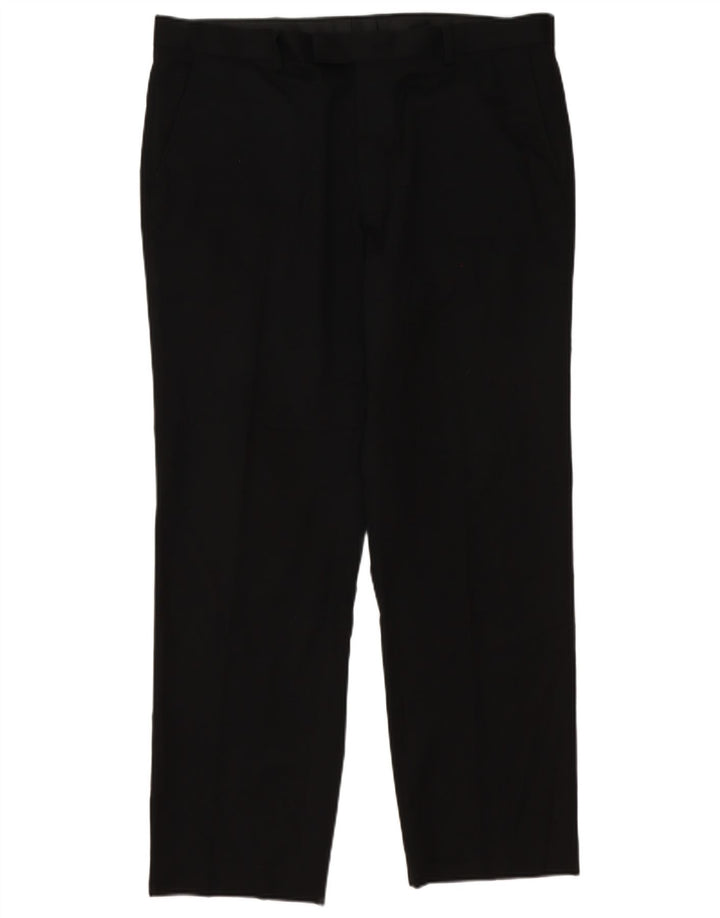 Ανδρικό κοστούμι με κωνικό παντελόνι Marks & Spencer W38 L31 Μαύρο πολυεστέρα Classic