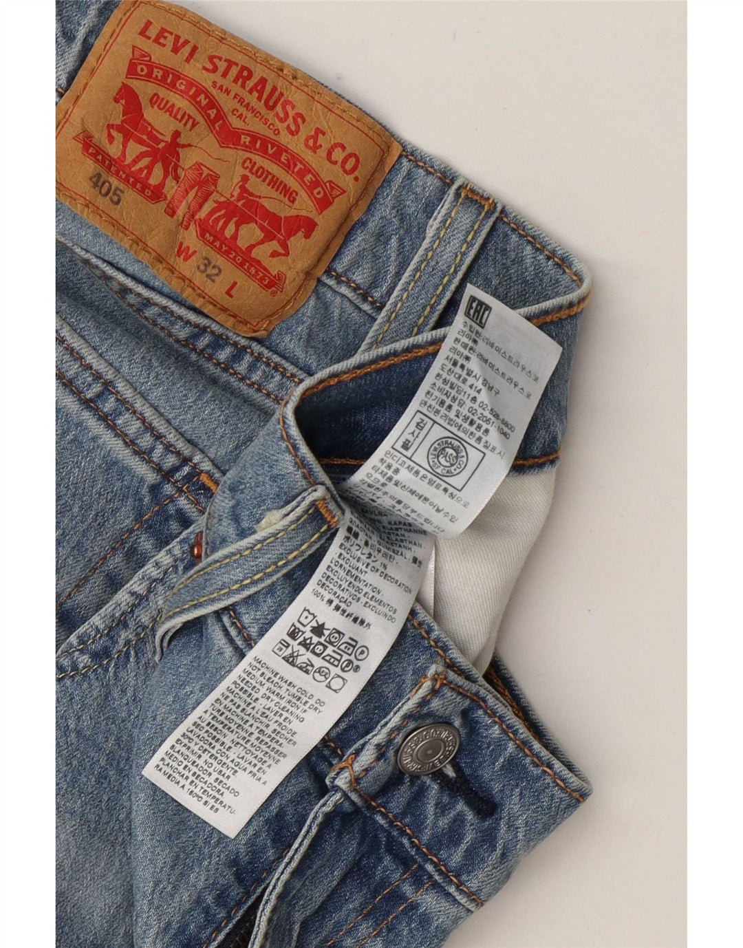 Ανδρικό τζιν σορτς Levi's 405 W32 μεσαίο μπλε βαμβακερό
