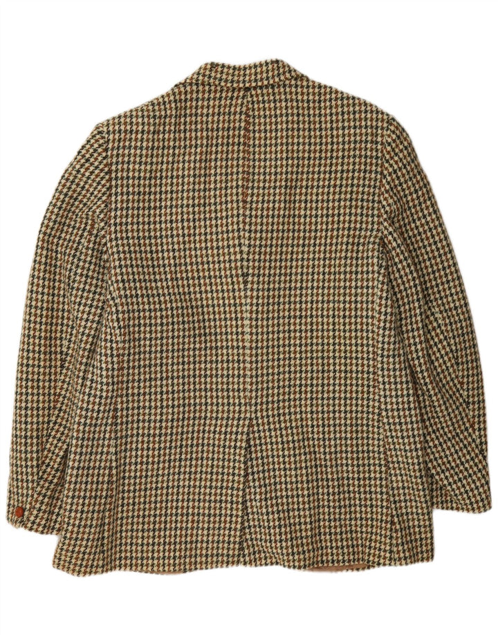 Harris Tweed Ανδρικό μακρύ σακάκι UK 38 Medium Green Houndstooth