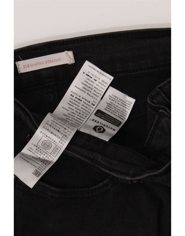 Levi's Womens 314 Shaping Straight Jeans W32 L30 Μαύρο βαμβακερό
