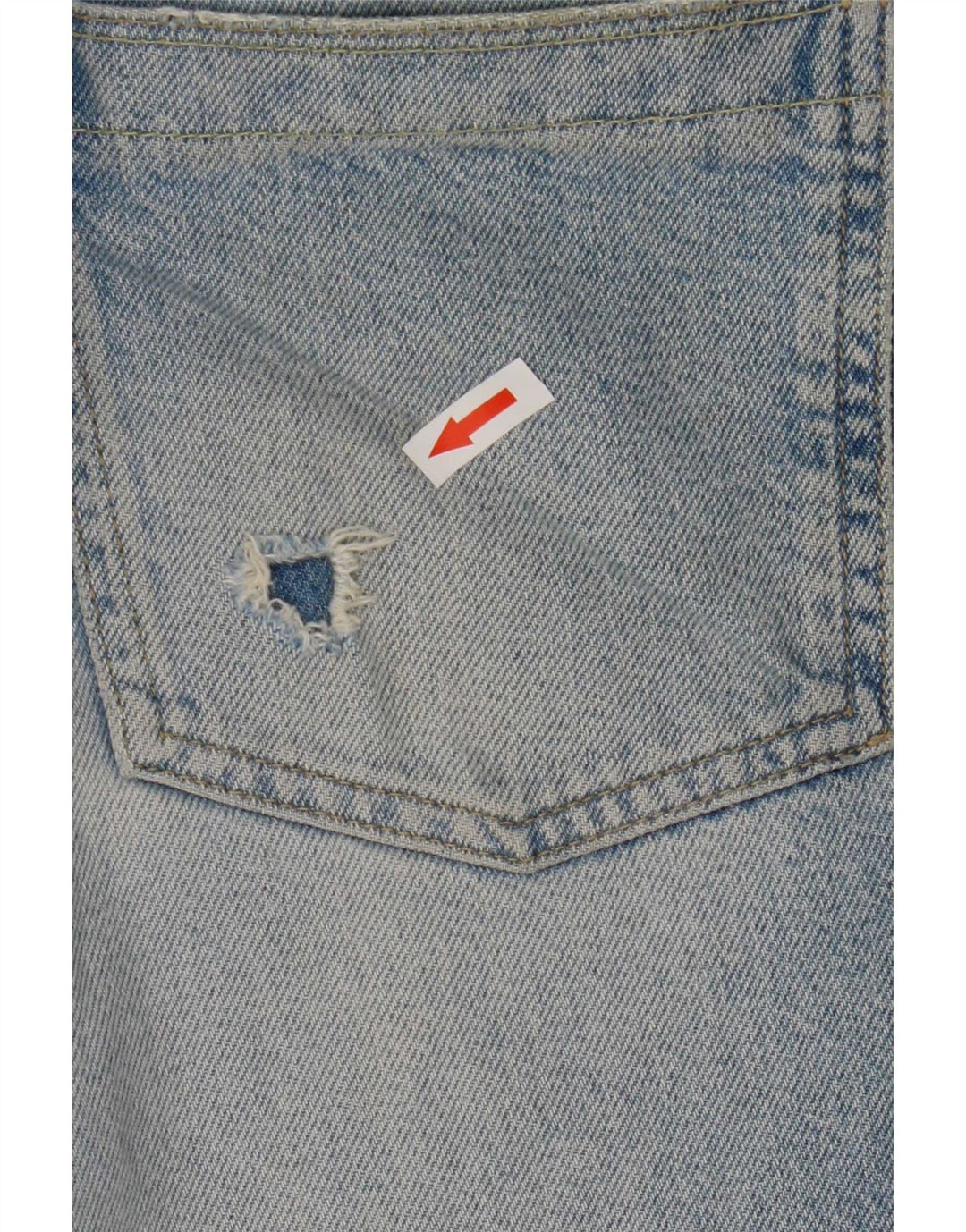 Reiss Womens Distressed Cropped Jeans W29 L26 Blue Cotton