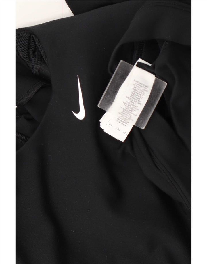 Nike γυναικείο τοπ μακρυμάνικο UK 20 2XL μαύρο πολυεστέρα