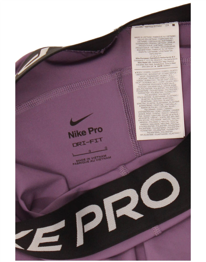 Γυναικείο γραφικό αθλητικό σορτς NIKE NIKE Dri Fit 14 μεγάλο μωβ νάιλον