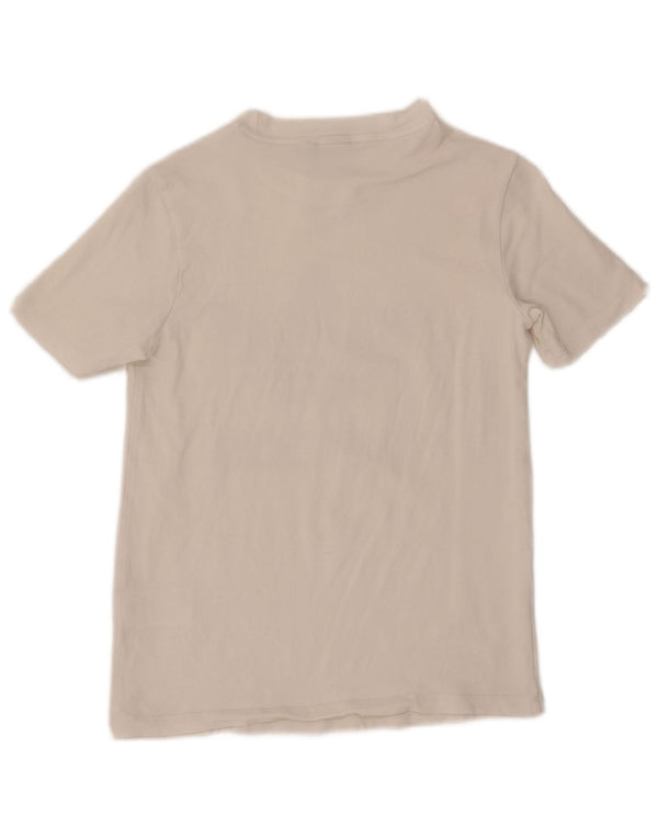 Γυναικείο γραφικό T-Shirt Adidas Top UK 8 Small λευκό βαμβακερό