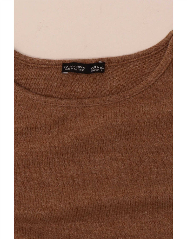 Zara Γυναικείο Oversized Top 3/4 μανίκι UK 10 Small Beige