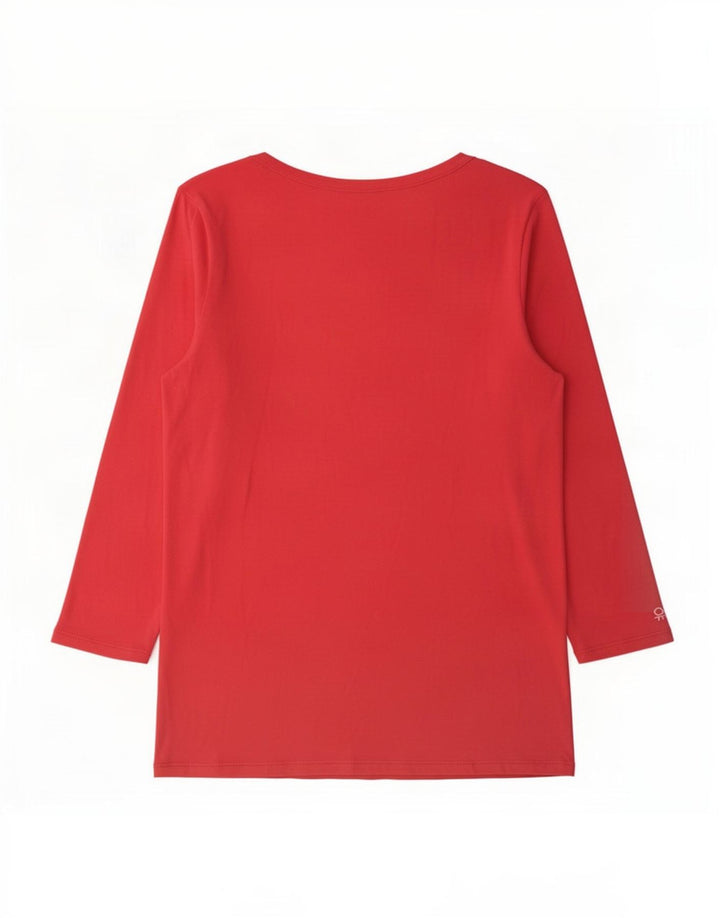 Γυναικείο τοπ Benetton μακρυμάνικο UK 12 Medium Pink