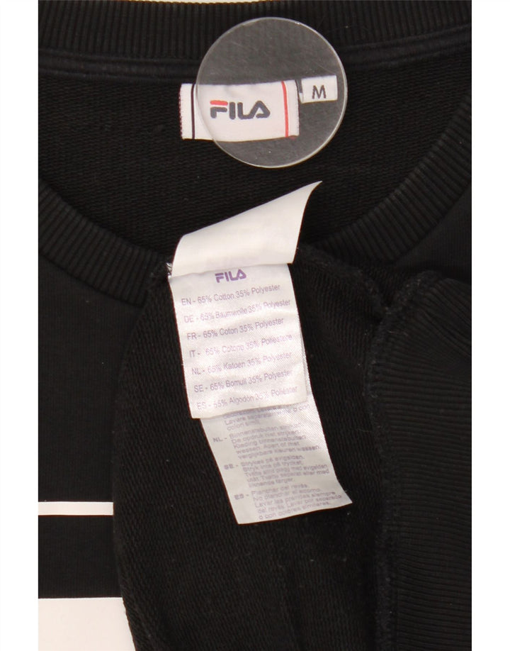 Γυναικείο Φούτερ Fila Graphic Jumper UK 14 Medium Black Cotton