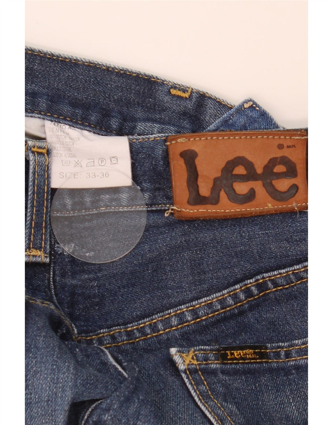 Lee Mens Denver Bootcut Jeans W33 L29 Navy Blue Cotton