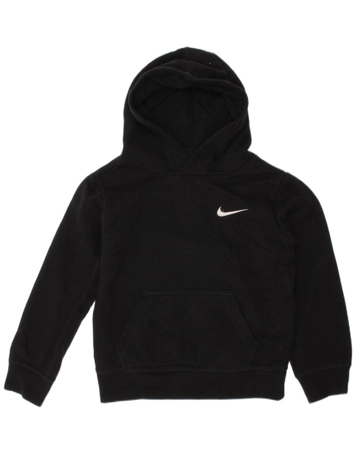 NIKE Boys Hoodie Jumper 3-4 Years XS Black Cotton