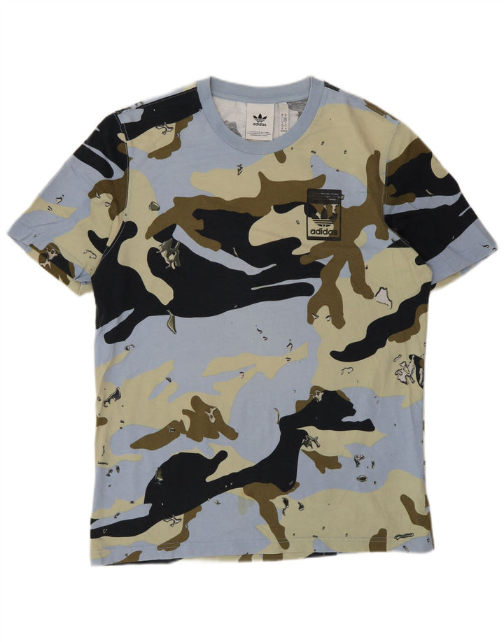 Ανδρικό T-Shirt Adidas Top Μέτριο πολύχρωμο βαμβακερό καμουφλάζ