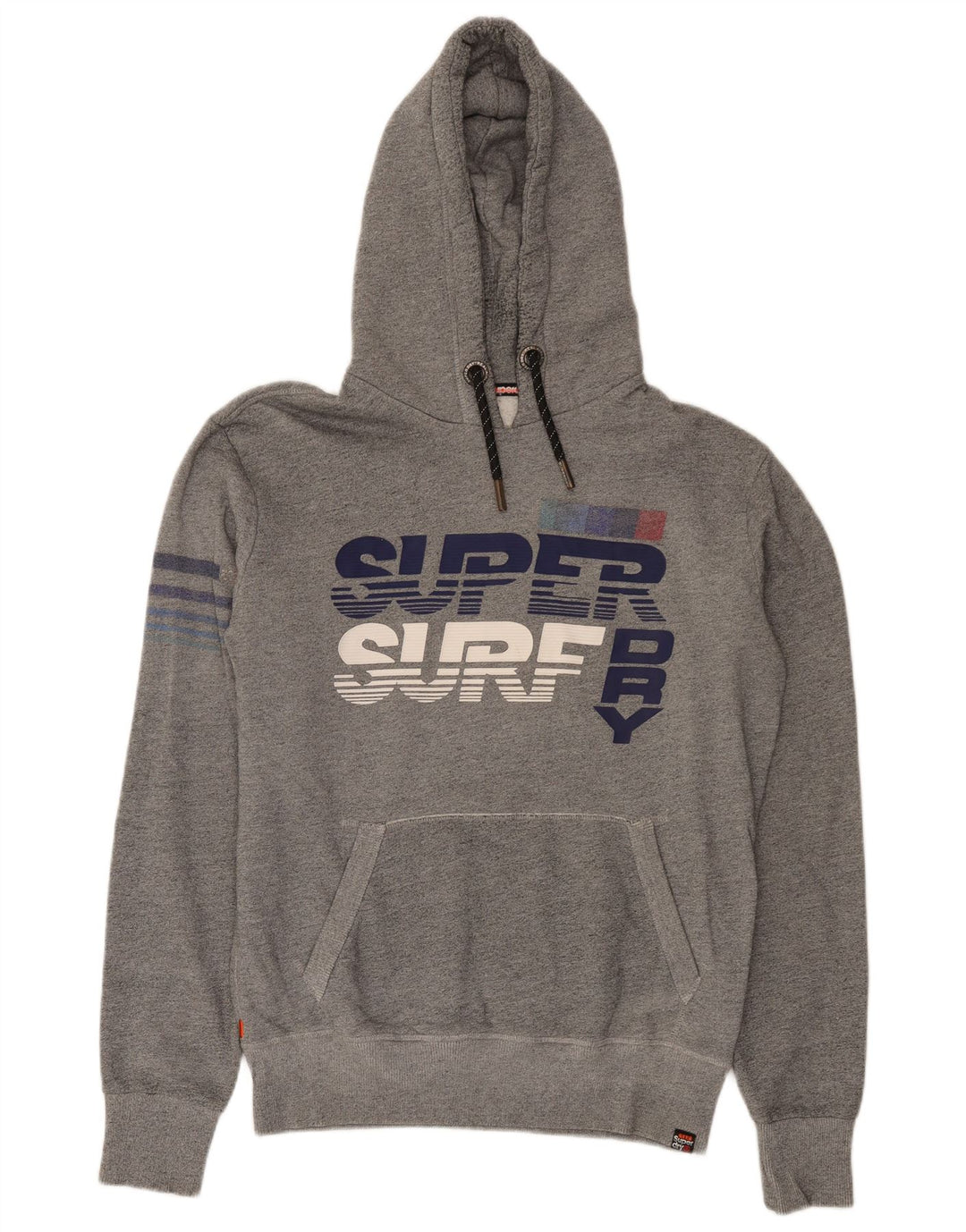 Ανδρικό γραφικό κουκούλα Superdry, βαμβακερό μεσαίο γκρι