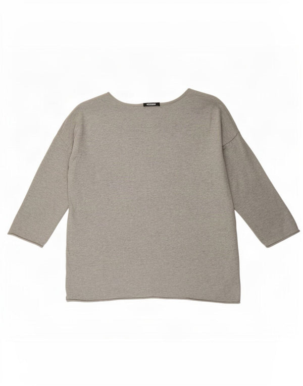 Gap Γυναικείο Γραφικό Τοπ 3/4 Μανίκι UK 16 Large Grey