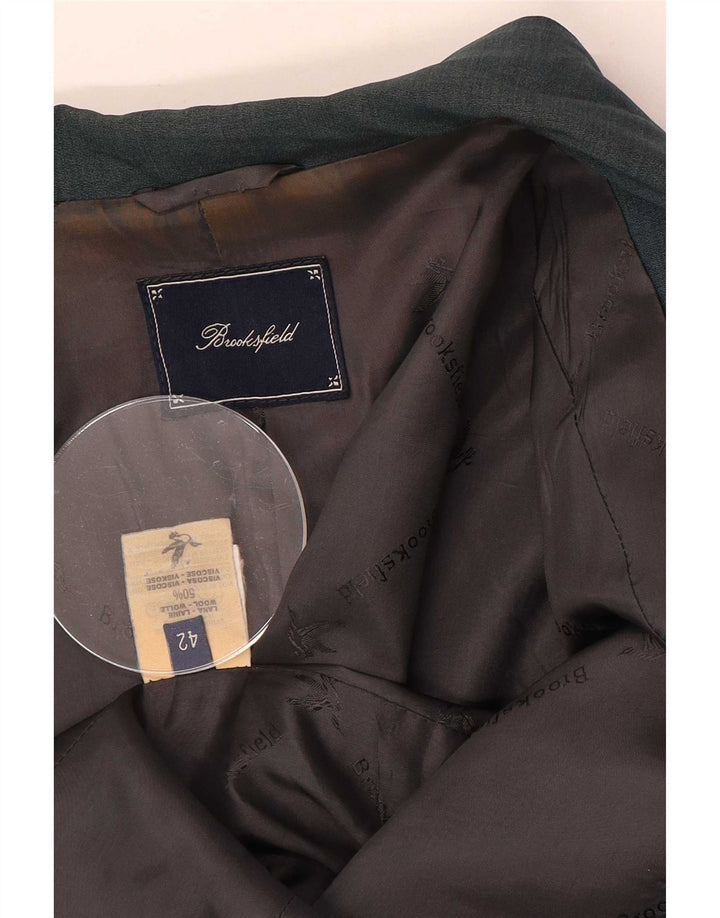 Brooksfield Γυναικείο Μπουφάν Blazer 1 Κουμπί IT 42 Μεσαίο πράσινο μαλλί