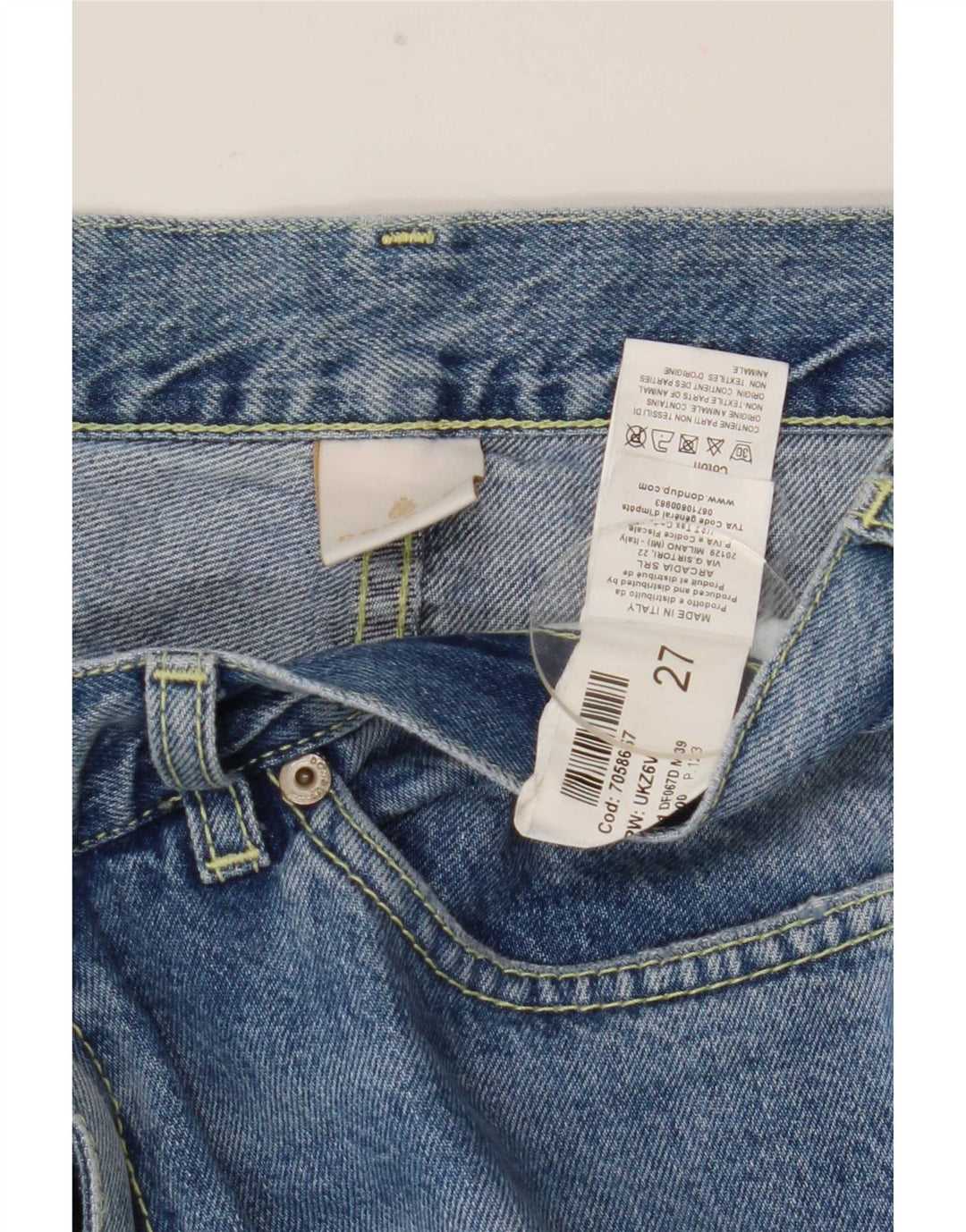 Dondup Γυναικείο Distressed Straight Jeans W27 L28 Μπλε βαμβακερό
