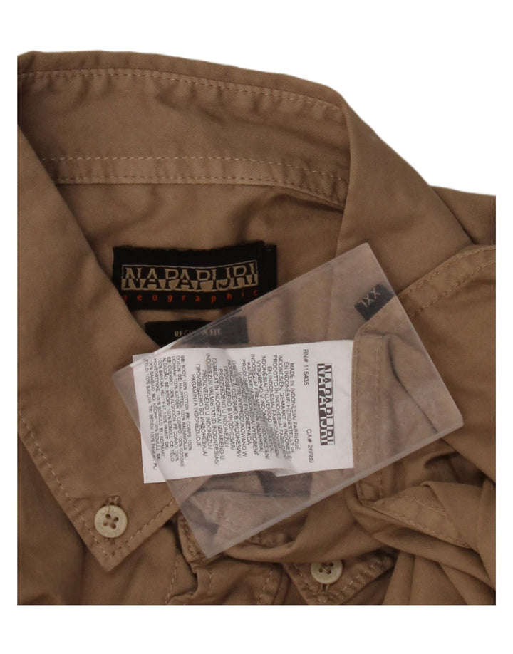 NAPAPIJRI Mens Geographic Regular Fit Shirt 2XL Beige