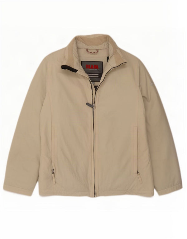 Slam Mens Yachting Bomber Jacket UK 38 Medium Beige Nylon Sports