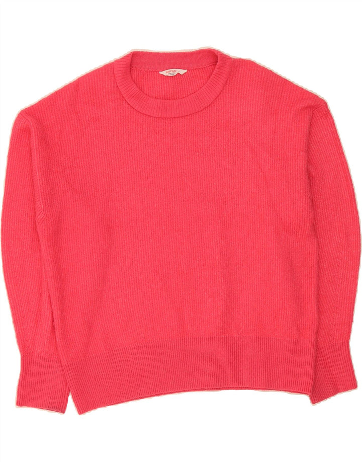 JOHN LEWIS Womens Oversized Crew Neck Jumper Sweater UK 16 Large Pink Vintage John Lewis and Second-Hand John Lewis from Messina Hembry 